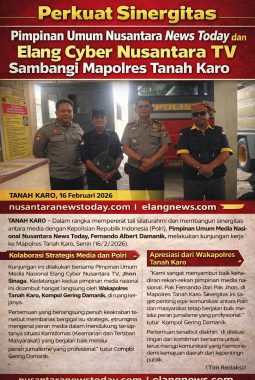 Perkuat Sinergitas, Pimpinan Umum Nusantara News Today dan Elang Cyber Nusantara TV Sambangi Mapolres Tanah Karo