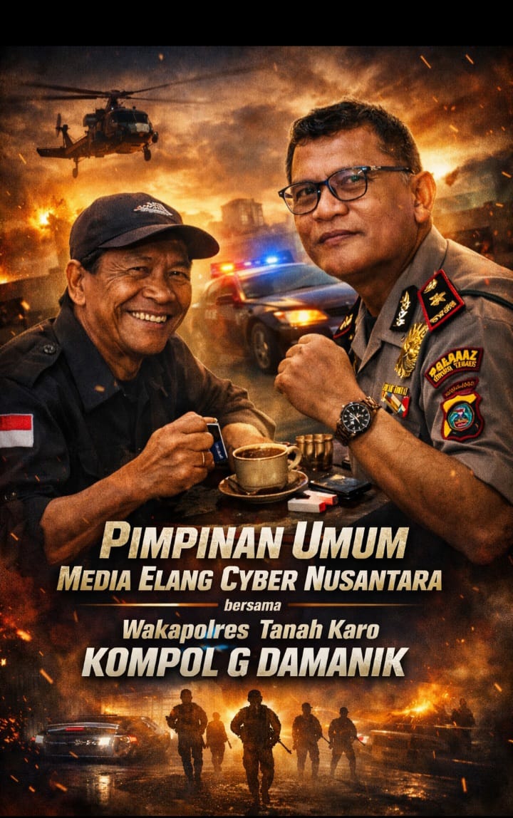 Tanah Karo – Pimpinan media online Elang Cyber Nusantara Jhon Sinaga melakukan silaturahmi ke Wakil Kepala Kepolisian Resor (Wakapolres) Tanah Karo, Kompol G. Damanik, (16/2) bertempat di Mapolres Tanah Karo.