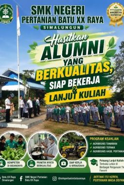 SMK Negeri Pertanian Batu XX  Raya Siap Hasilkan Alumni Berkualitas, Siap Kerja dan Lanjut Kuliah